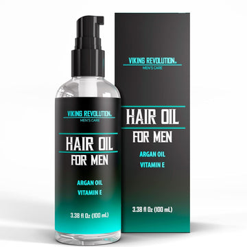 Viking Revolution Hydrating Hair Oil for Men - Mens Hair Oil Men with Vitamin E Dry Hair Oils with Argan Oil - Sunflower