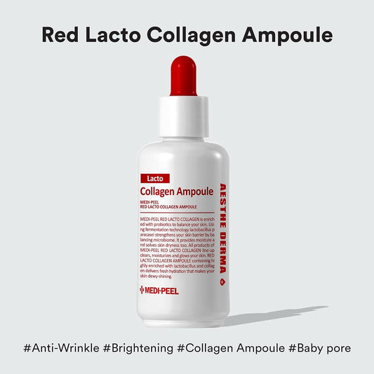 [MEDI-PEEL] Red Lacto Collagen Ampoule 70 | Anti-aging, Collagen Ampoule Serum, Anti aging, Facial care, Moisturizing Ampoule, Korean Skincare, Anti-wrinkle, Brightening
