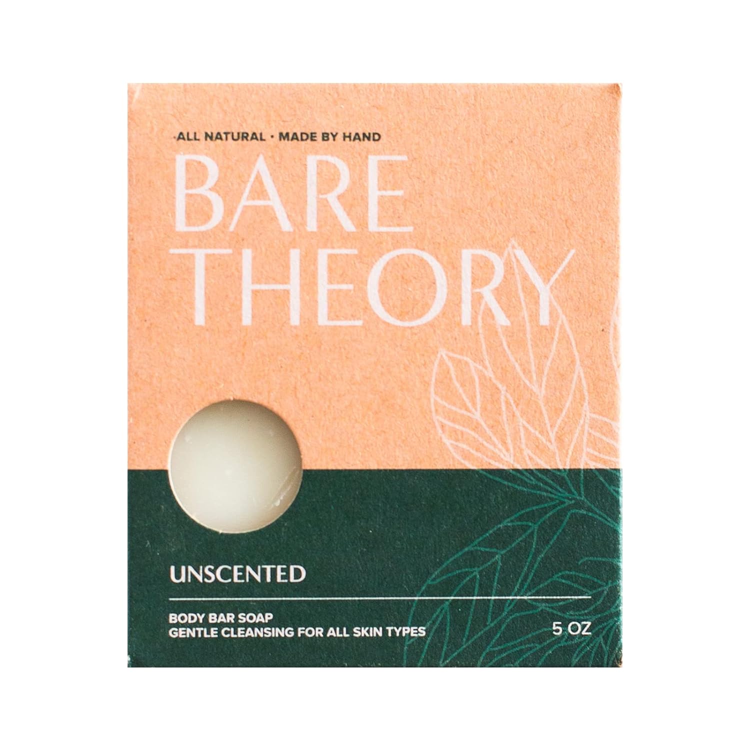 Bare Theory Moisturizing Bar Soap, Made with Cold Process for Optimal Goodness, Enriched with Nourishing Shea Butter, Olive Oil & Coconut Oil, Rejuvenating Soap for All Skin Types(Unscented)