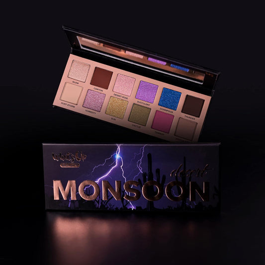 Whats Up Beauty - Desert Monsoon Eyeshadow Palette Talc Free Clean Cruelty Free Made in Italy Makeup