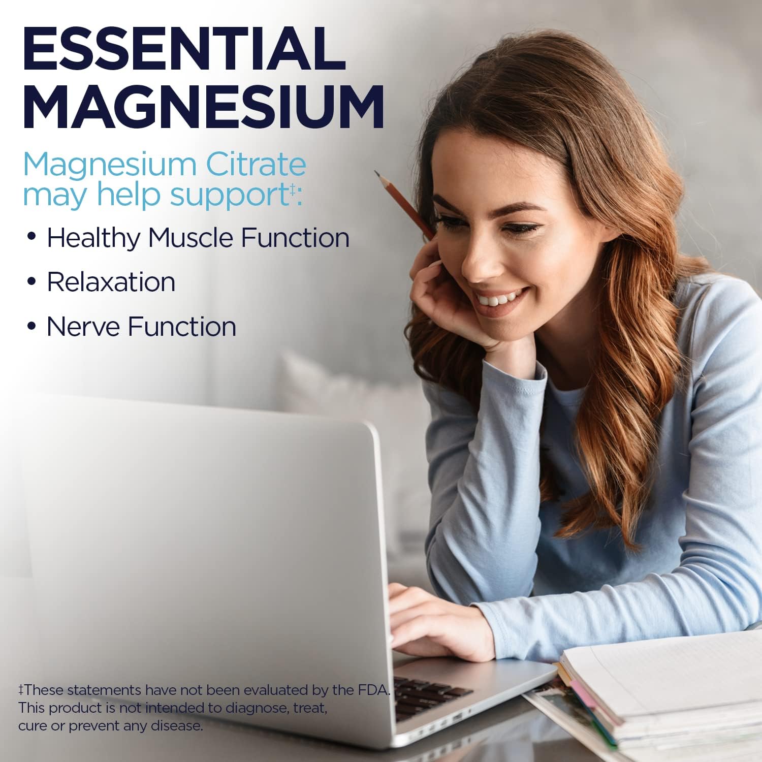 KAL Magnesium Citrate 400mg, Magnesium Supplement for Healthy Muscle F