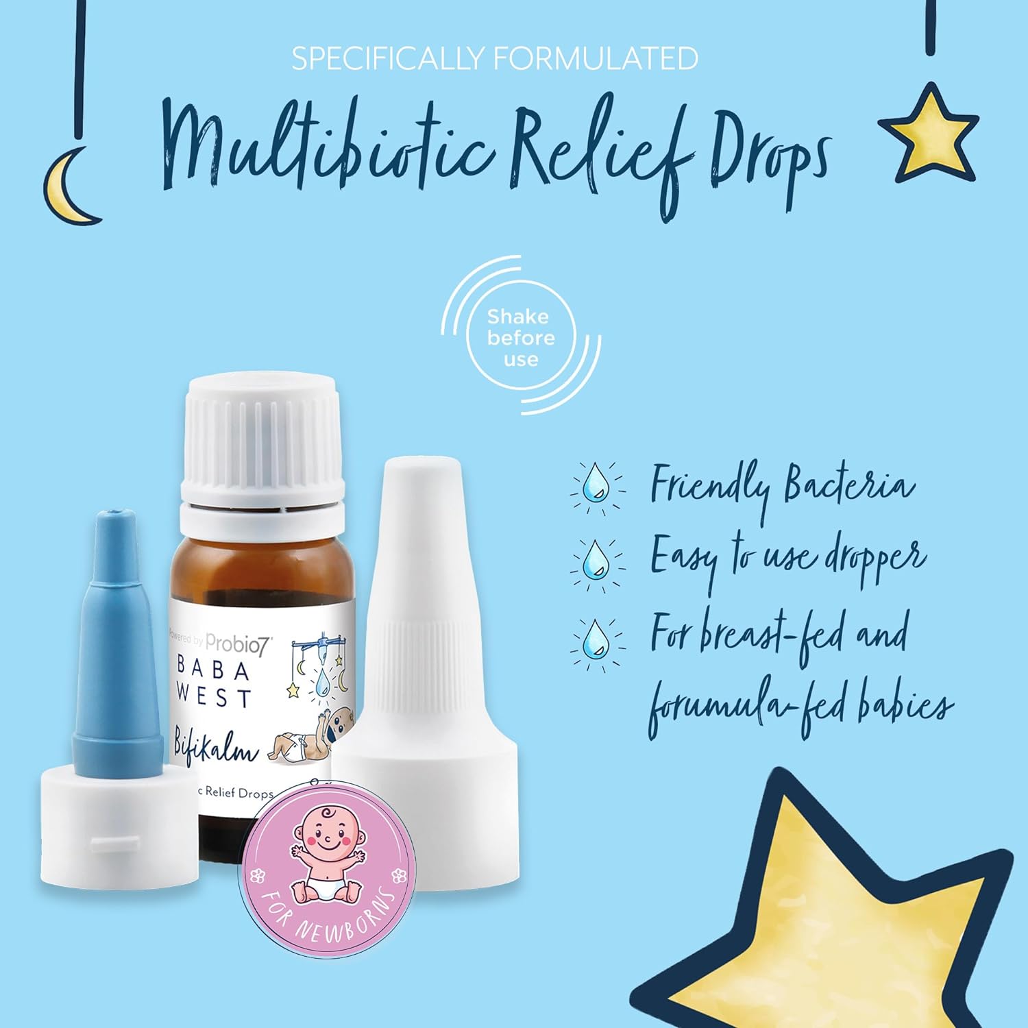 Probio7 Bifikalm Infant Colic Drops for Babies 1 Billion Bacteria, 8 m