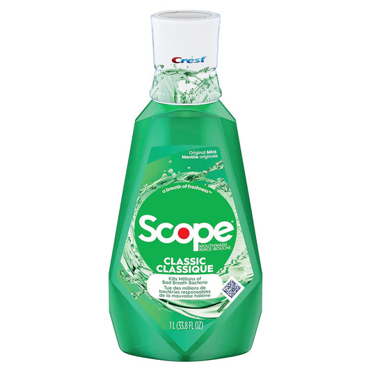 Crest Scope Formula Classic Mouthwash, original, 33.8