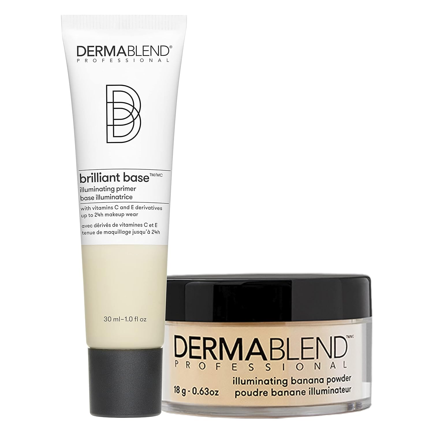 Dermablend Brilliant Base Illuminating Primer Face Makeup - Formulated with Niacinamide, Shea Butter, and Glycerin, Enriched with Vitamin C and E Derivatives, Provides Long Lasting Radiance, 1