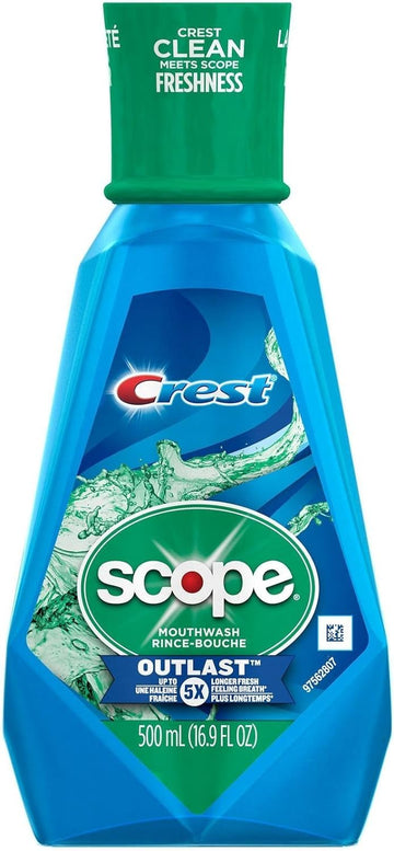 Crest Scope Outlast Mouthwash - 16.9  - Long Lasting Peppermint