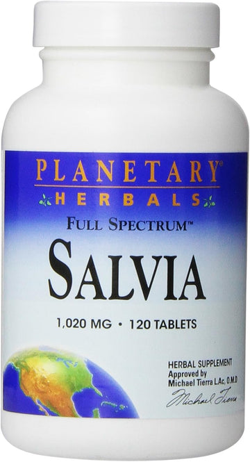 Planetary Herbals, Salvia, 1,020 milligrams, 120 Tablets