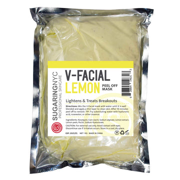 Sugaring NYC Lemon Vajacial Jelly Mask Skin Brightening Lemon Pieces Wholesale Refill 1 1 kilo Refill 2.2 lb