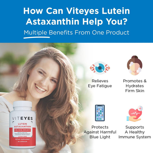 Viteyes Lutein & Astaxanthin ? Relieve Eye Fatigue, Hydrate & Firm Ski