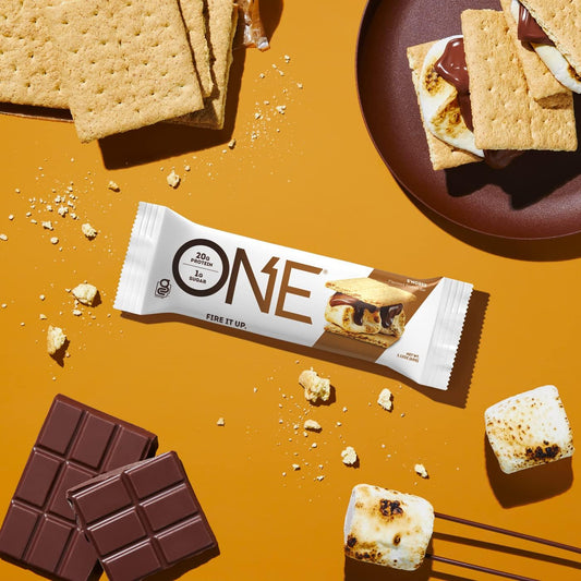 ONE Protein Bars, Smores, Gluten Free Protein Bars with 20g Protein an1.7 Pounds