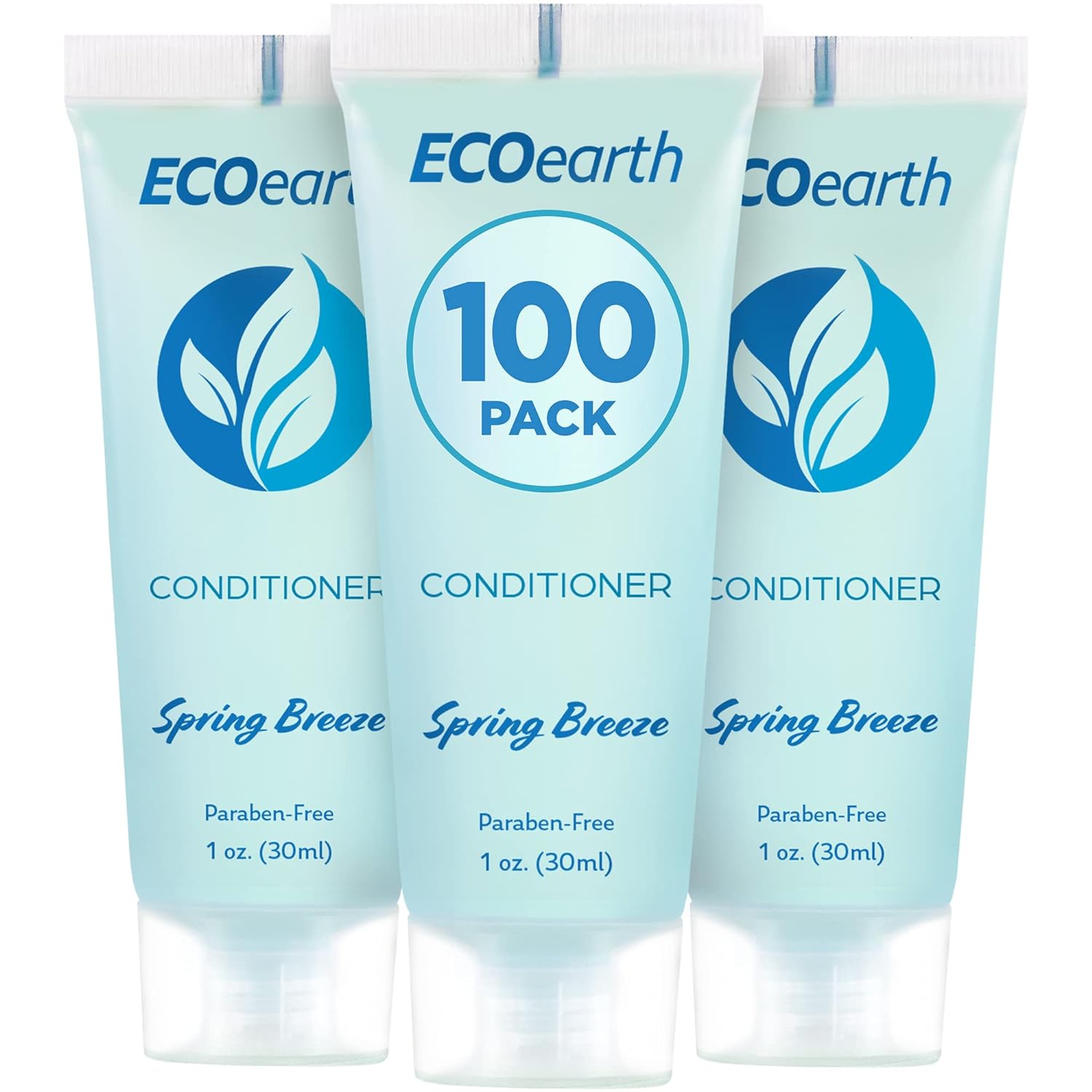EcoEarth Travel Size Conditioner (1  , 100 PK, Spring Breeze), Delight Your Guests with Revitalizing and Refreshing Hotel Conditioner, Quality Small Size Travel Amenities Hotel Toiletries in Bulk