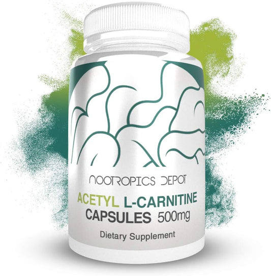 Nootropics Depot Acetyl L-Carnitine Capsules | 500mg | 90 Count | HCL