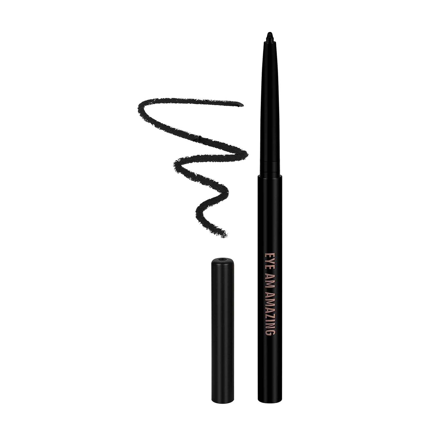 RealHer 24-HR Eyeliner - Eye Am Amazing - Black - Perfect for Subtle to Smokey Eyes - Built In Sharpener