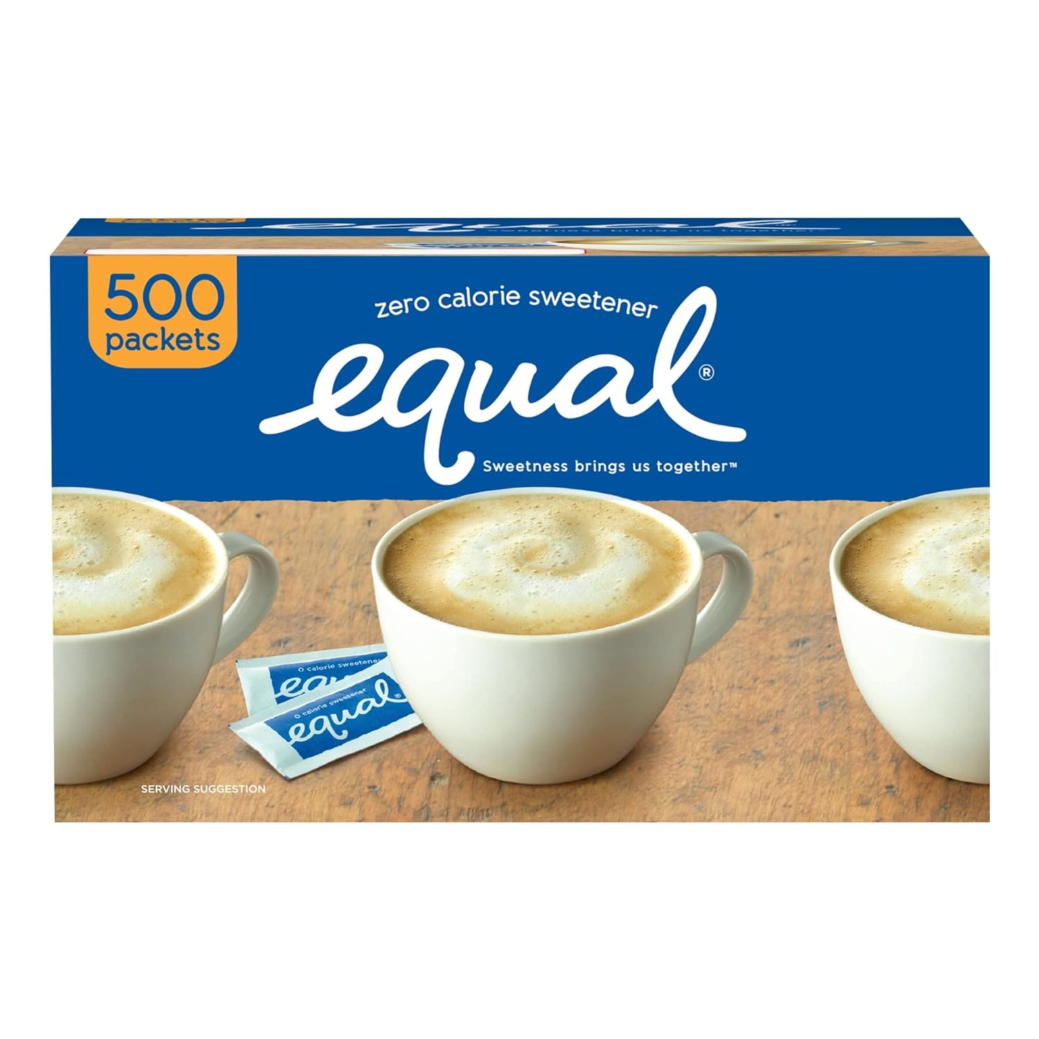 EQUAL 0 Calorie Sweetener, Sugar Substitute, Zero Calorie Sugar Alternative Sweetener Packets, Sugar Alternative, 500 Co