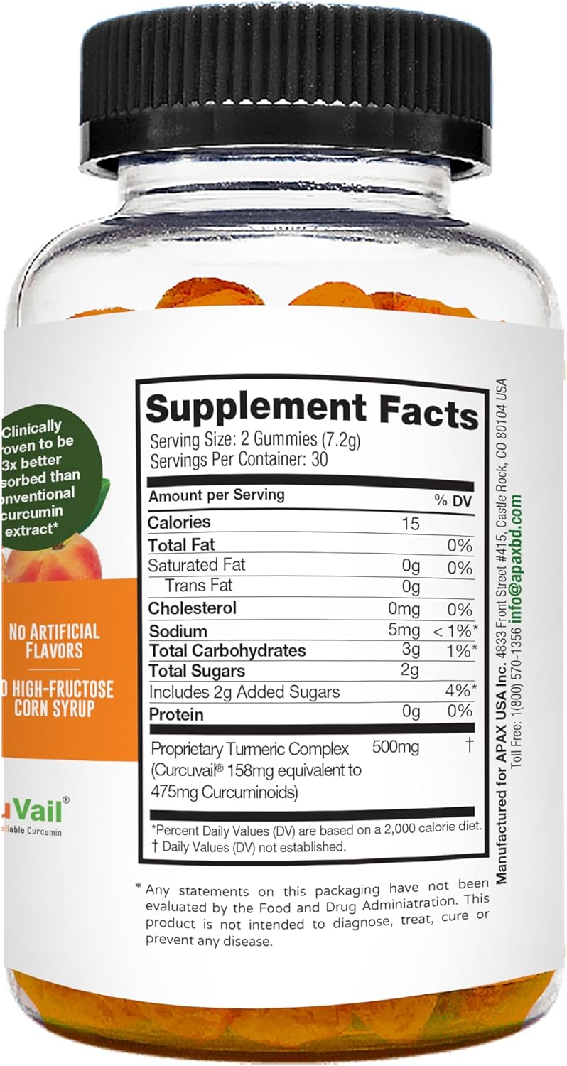 FeelGood Superfoods Turmeric Curcumin Gummies, Antioxidant Supplements