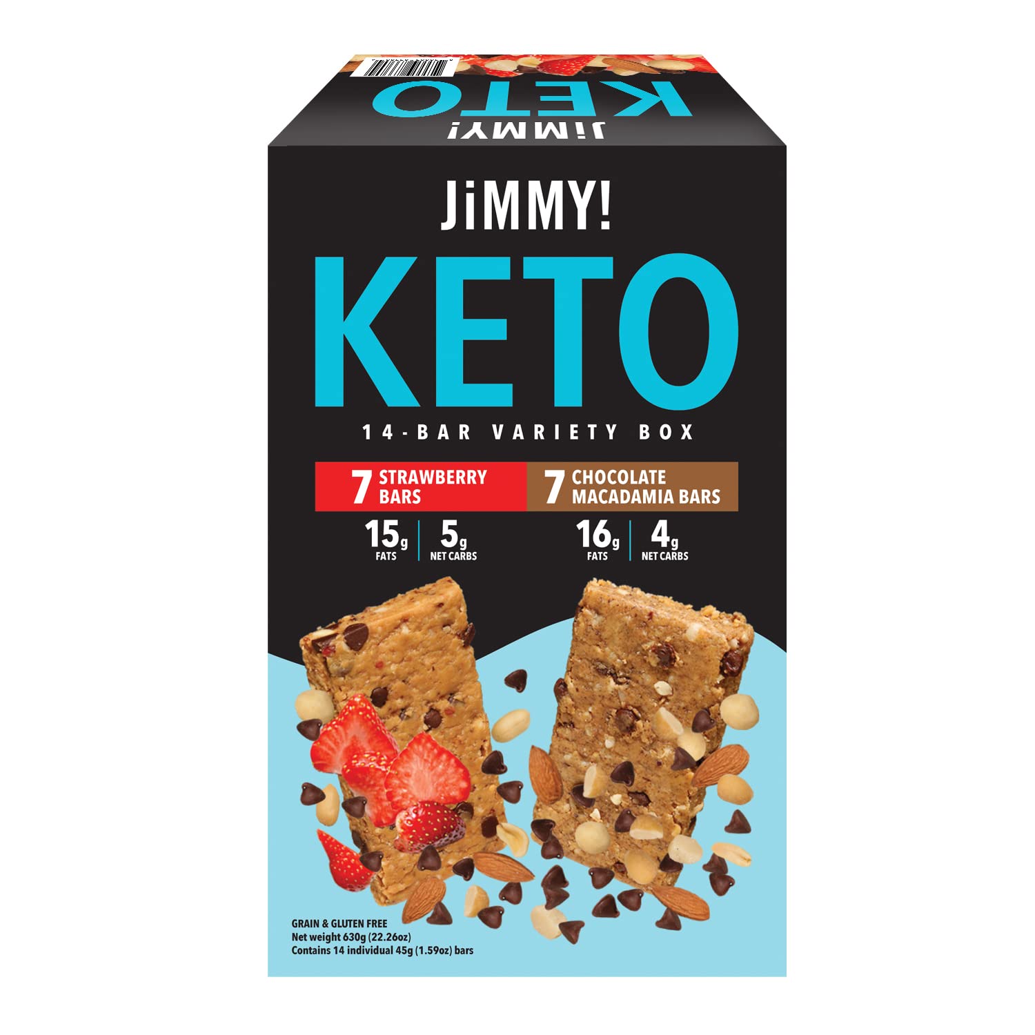 JiMMY! Keto Protein Bar, Keto Friendly, Variety Pack, 14 Count - Varie1.65 Pounds