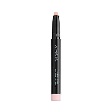 Sigma Beauty Clean Up + Highlight Brow Crayon - Matte Light Pink - Creamy, Blendable Brow Highlighter for Brow Bone and Inner Corner of Eye - ash