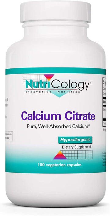 Nutricology Calcium Citrate, Vegicaps, 180-Count