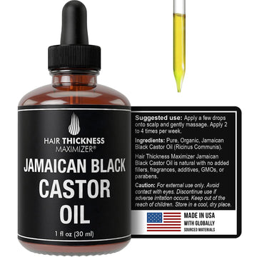 Jamaican Black Castor Oil For Hair Growth. Vegan Serum and Lash Serum For Thickening, Moisturizing + Eyelash. Scalp Trea