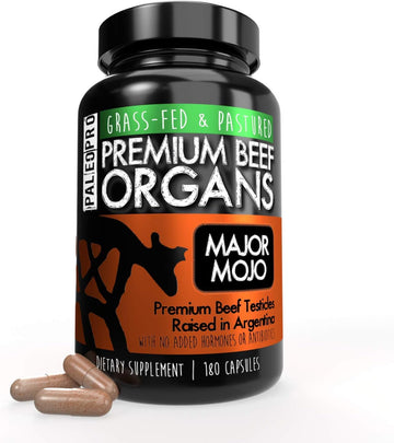 Paleo Pro Major Mojo Premium Beef Organs Capsules, Beef Testicles From