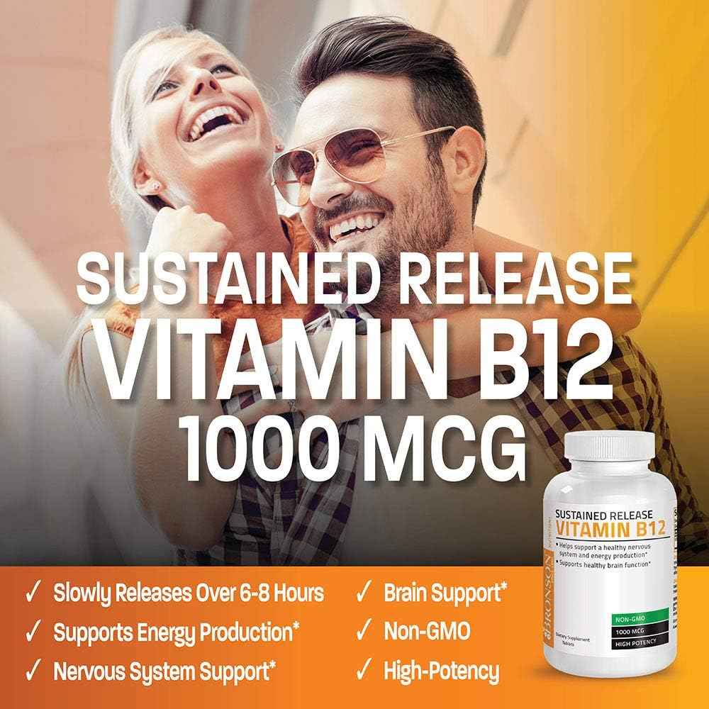 Bronson Vitamin B12 1000 mcg (B12 Vitamin As Cyanocobalamin) Sustained