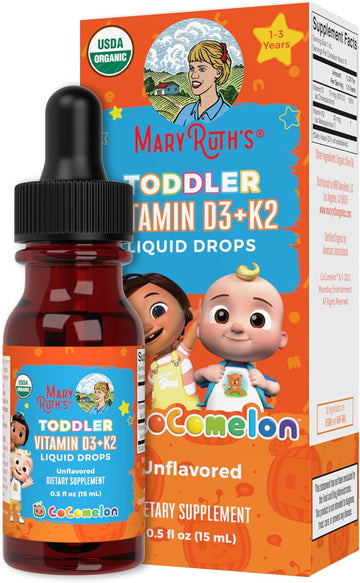 MaryRuth's CoComelon Vitamin D3 K2 Liquid Drops for Toddlers | Vitamin