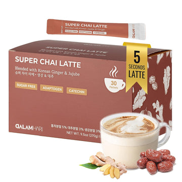 DALAMHARI Chai Tea Latte Mix | 30T | Chai Latte Powder Mix Korean Jujube Tea & Ginseng Tea Clevr Blends Tazo Chai Tea Concentrate Sleep Tea Sugar Free Chai Tea Latte Mix Laird Superfood Creamer