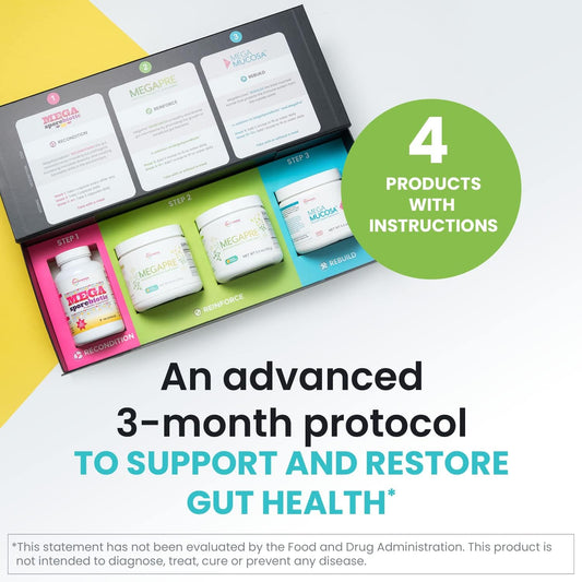 Microbiome Labs Total Gut Restoration Kit (Powder) - 3-Product Gut Hea