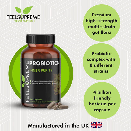 Probiotics for Gut Health 4 Billion Multi-Strain Live Friendly Bacteri40 Grams