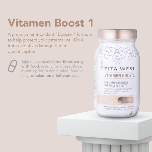 Zita West Vitamen Boost 1 ? Male Fertility and Preconception Supplemen90 Grams