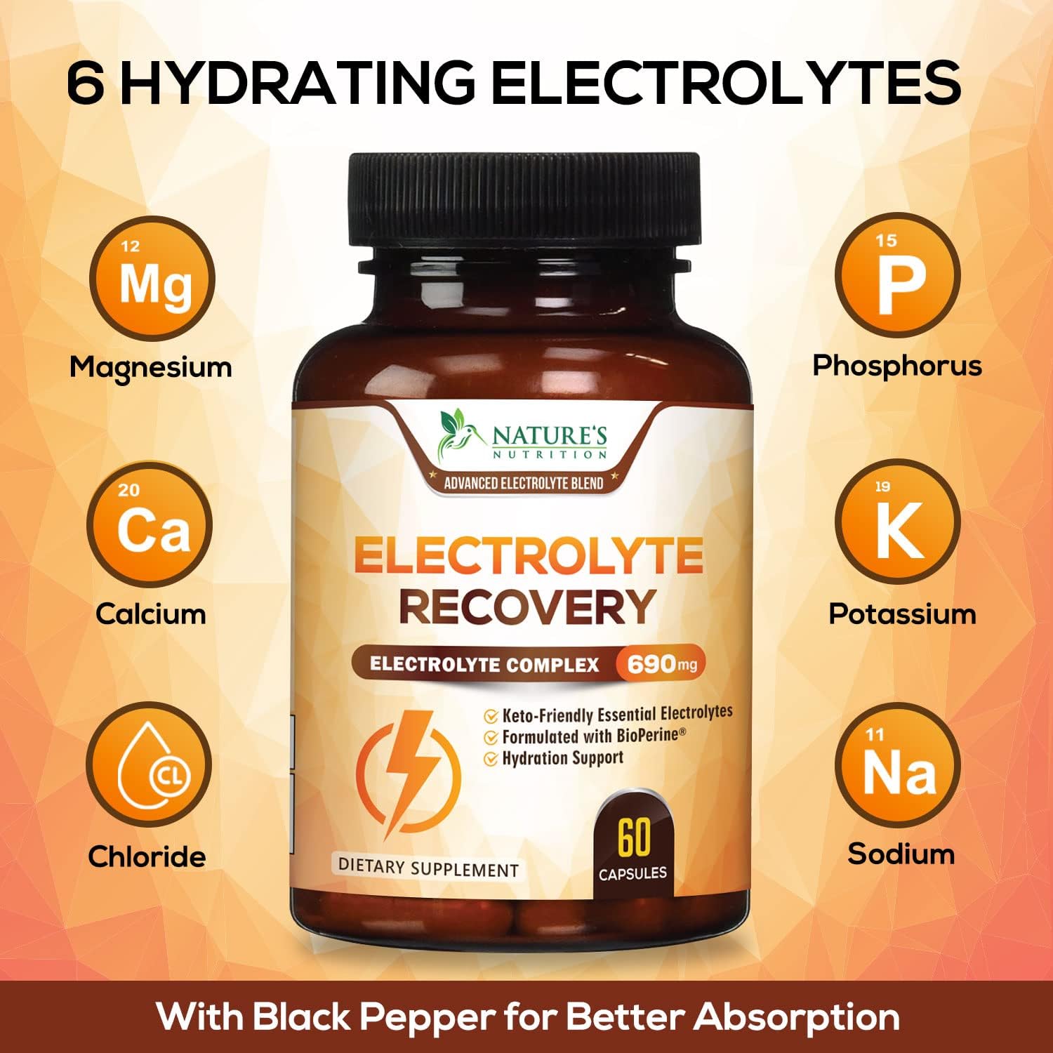 Electrolyte Salt Tablets for Runners - Keto Electrolytes Supplement Pi