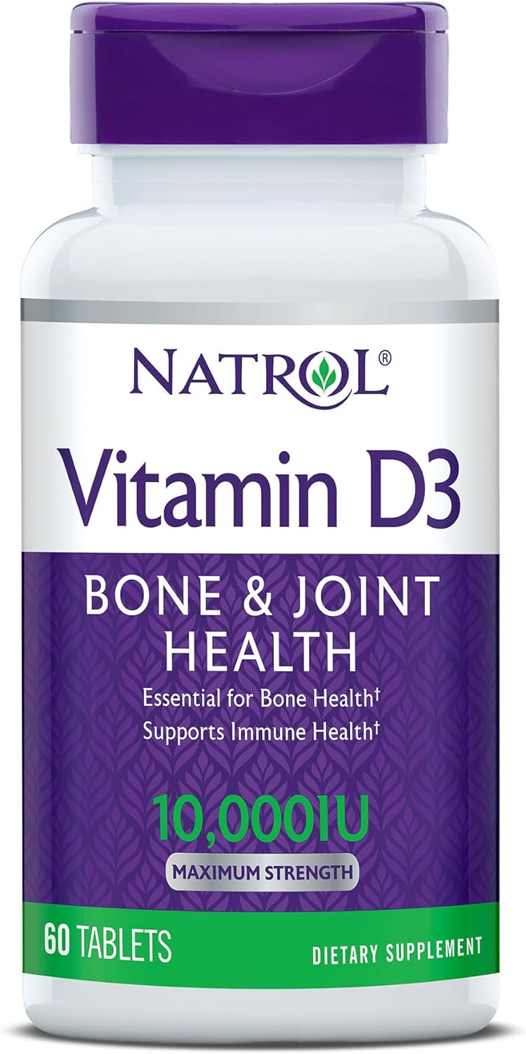 Natrol Vitamin D3 10,000 Iu Tablets, Support Your Immune Health, 60 Co