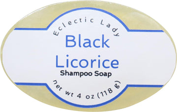 Eclectic Lady Black Licorice Shampoo Soap Bar with Pure Argan Oil, Silk Protein, Honey Protein and Extracts of Calendula ower, Aloe, Carrageenan, Sunower - 4  Bar