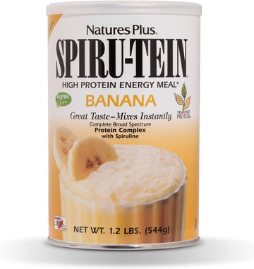 NaturesPlus SPIRU-TEIN Shake - Banana Flavor - 1.2 lbs, Spirulina Prot0.01 Ounces