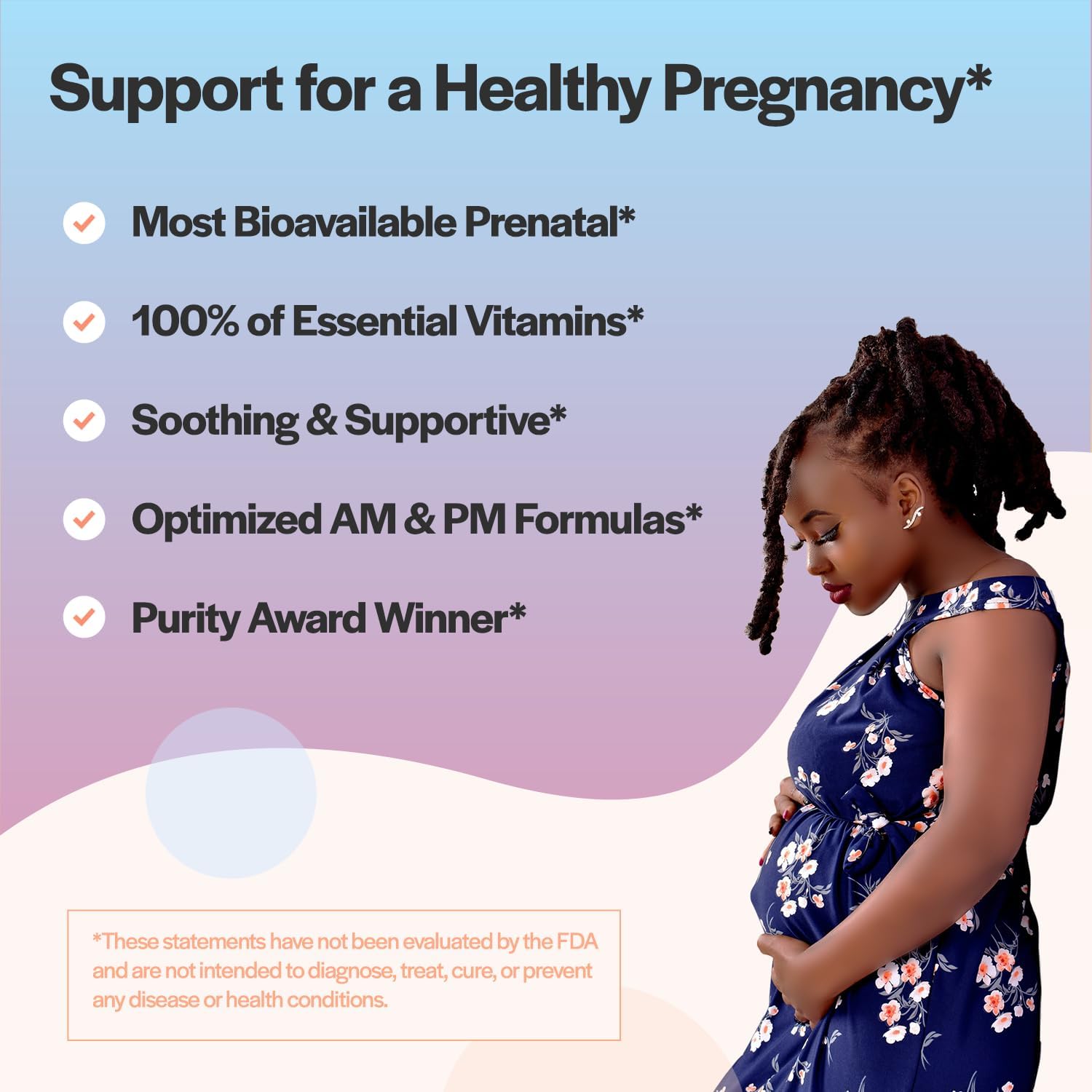 Premium Bioavailable Prenatal & Postnatal Vitamins for Women with DHA,