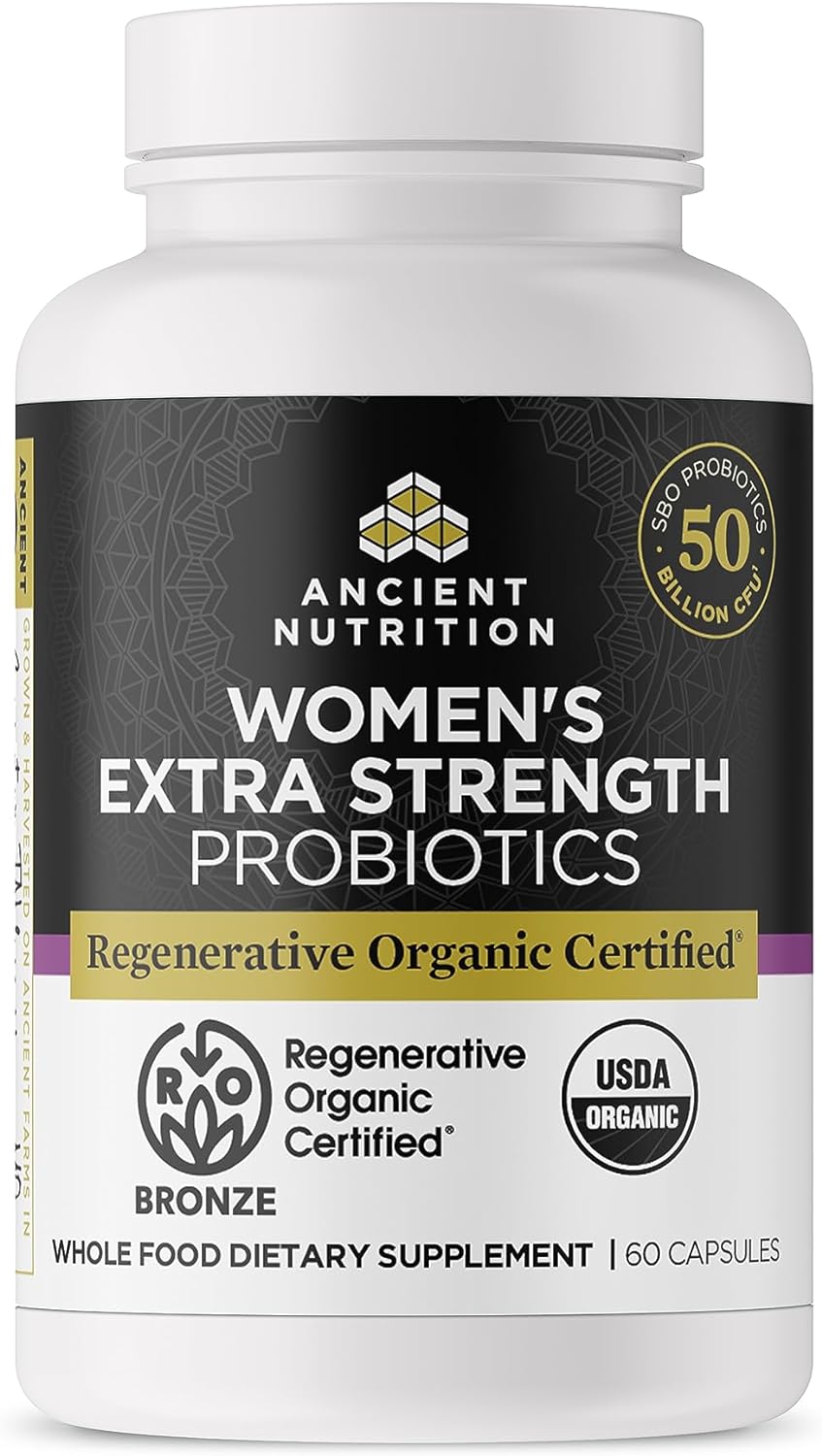 Ancient Nutrition Regenerative Organic Certified Probiotics For Women,