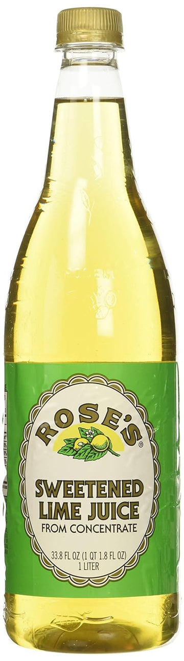 Rose?s Sweetened Lime Juice, 1 Liter (33.8 Fluid Ounces) Plastic Bottl