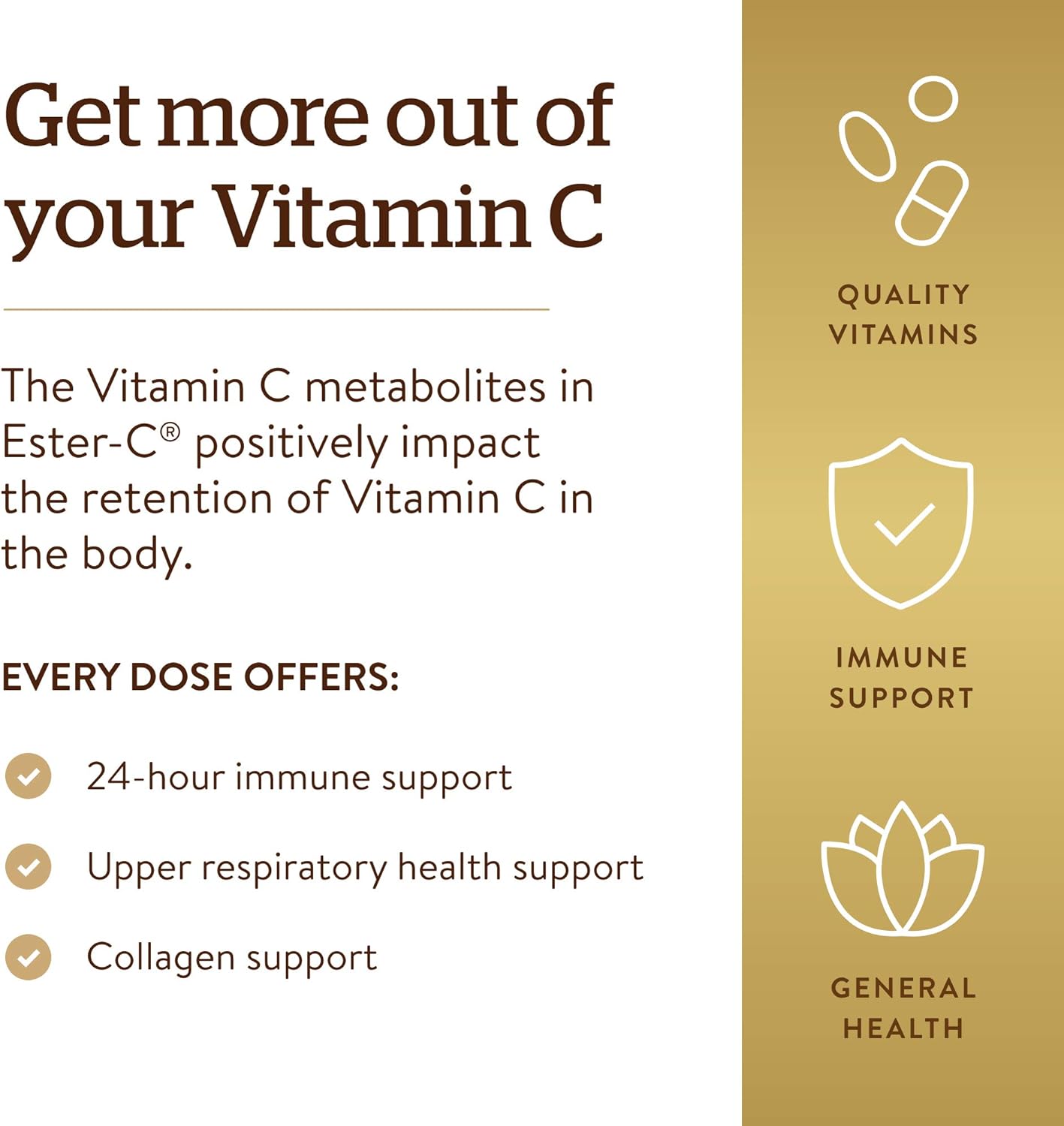 SOLGAR Ester-C Plus 1000 mg Vitamin C with Citrus Bioflavonoids - 50 C