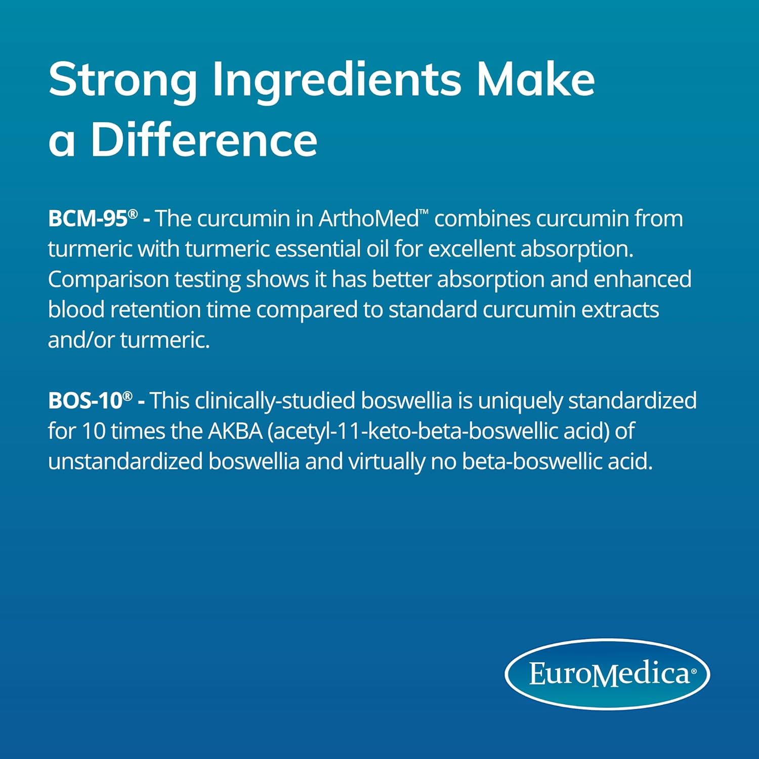Euromedica ArthoMed - 60 Capsules - Clinically Studied Boswellia & Cur