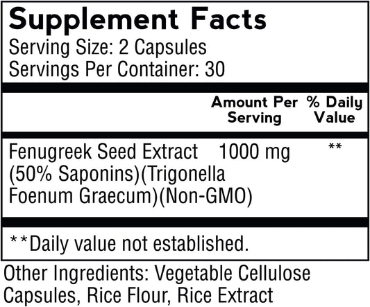 VitaMonk FenuTrax? Fenugreek Extract 1 Months Supply - Stronger Than Testofen - High-Potency (50%) - Testosterone Suppor