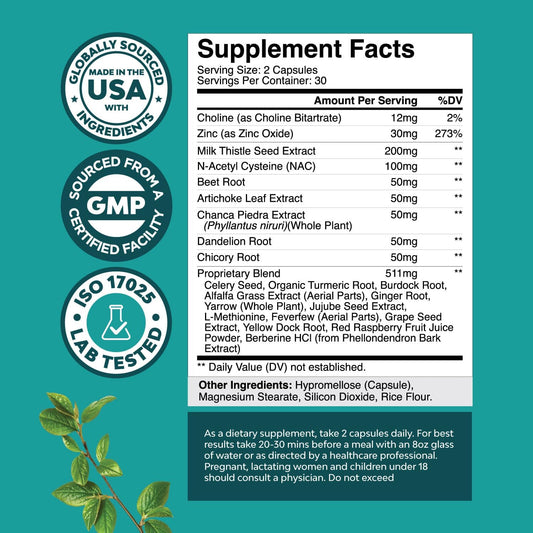 Liver Support Supplement with NAC - Herbal Liver Supplement with N Ace