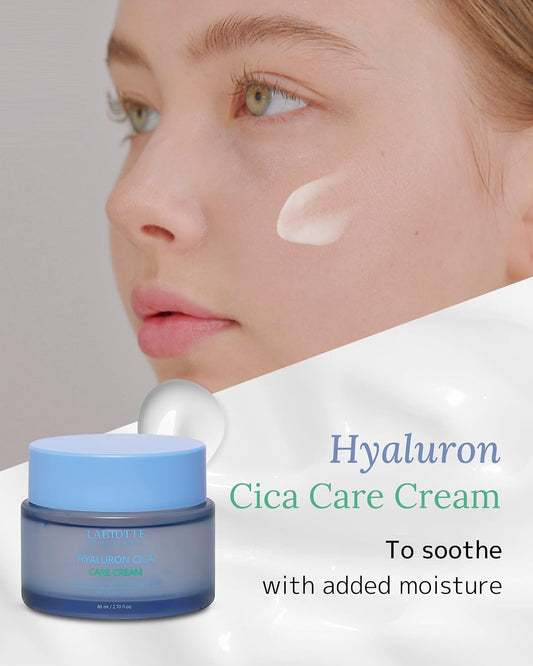 LABIOTTE Hyaluron Cica Care Cream 2.70  | Hyaluronic Acid Beauty Moisturizer & Face Cream| Korean Moisturizer for Dry Skin| Hydrating Face Moisturizer & Face Serum| Moisturizing Face Cream