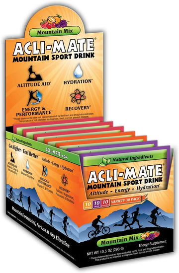 Acli-Mate Mountain Sport Drink - Altitude Sickness Aid - Variety 30 Pa