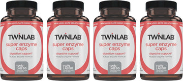 Twinlab Super Enzyme Caps - Constipation Supplement with Digestive Enz11.36 Ounces