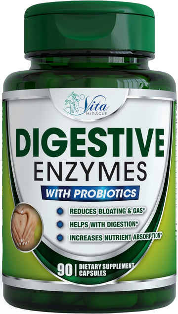 Digestive Enzymes With Probiotics And Prebiotics - Enzymes For Digesti2.4 Ounces