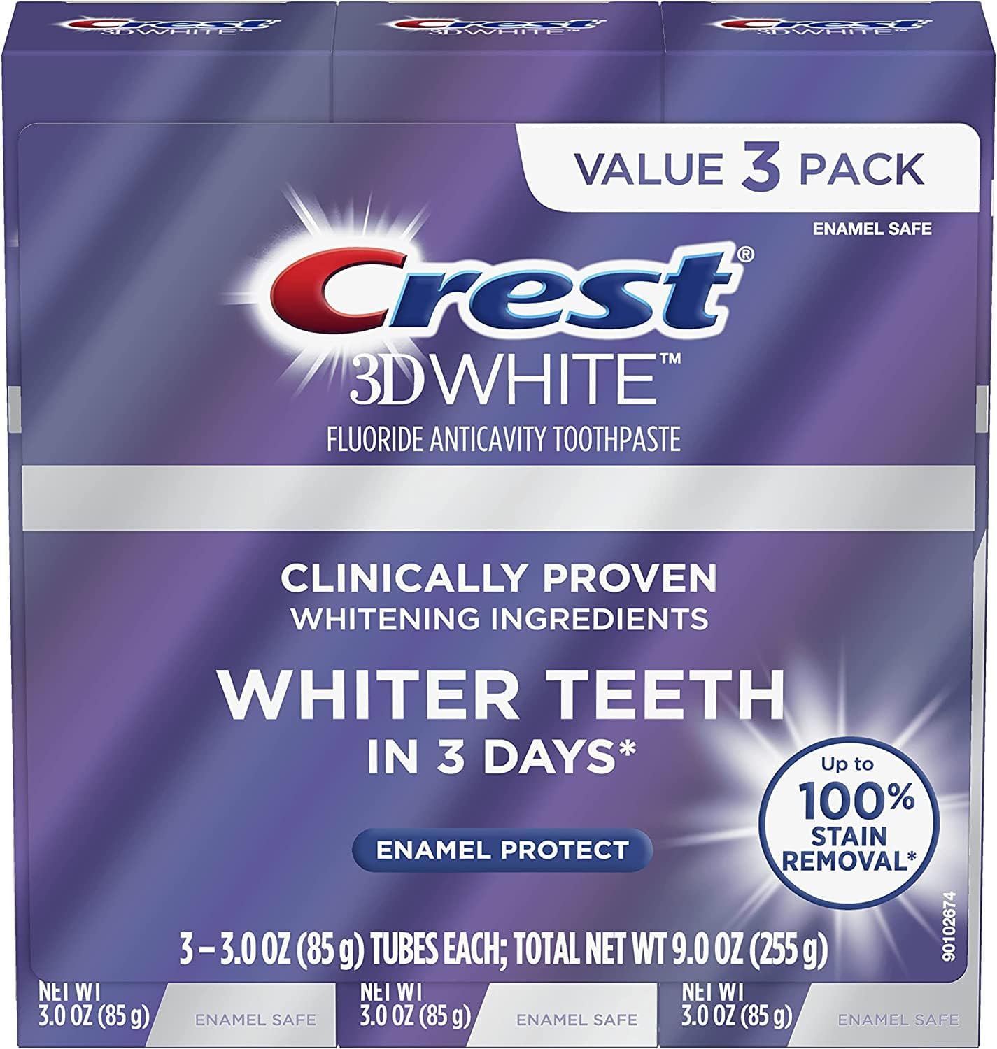 Crest 3D White Brilliance Pro Enamel Protect 3 3 Pack