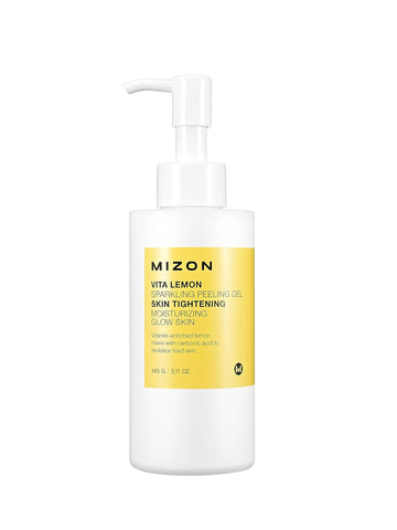 MIZON Vita Lemon Peeling Gel, Lemon Peel Oil and Sparkling Water, Skin Tightening, Moisturizing, Skin Vitality, Removes Dead Skin Cells (150g/ 5.3 )