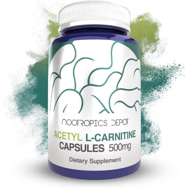 Nootropics Depot Acetyl L-Carnitine Capsules | 500mg | 90 Count | HCL