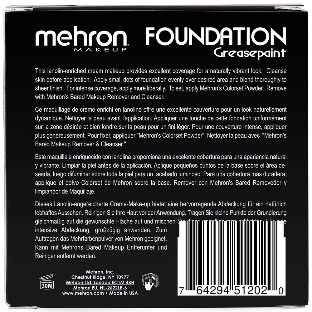 Mehron Makeup Foundation Greasepaint | Stage, Face Paint, Bo