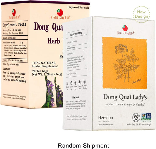 Dong Quai Lady's Herb Tea by Health King - Female Qi-Blood balance & E