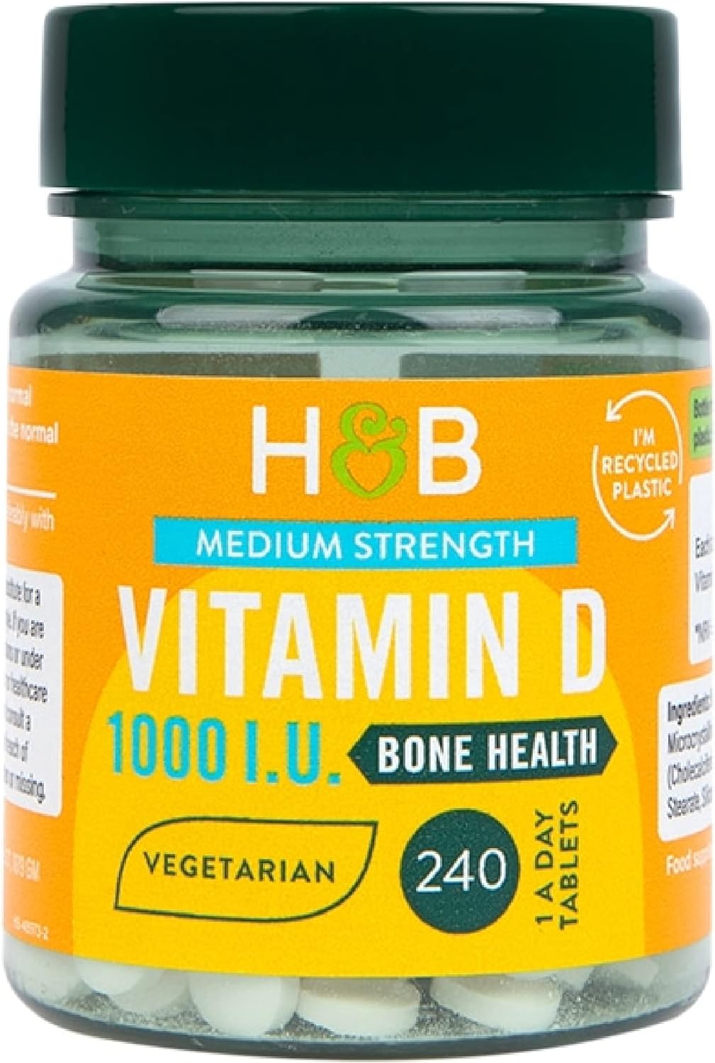 Holland & Barrett Vitamin D3 1000 I.U 25Ug 240 Tablets

25 Grams